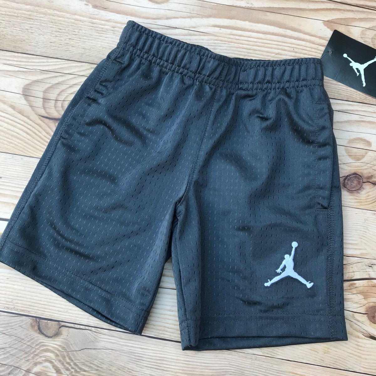 Jordan Jumpman Dark Grey Mesh Shorts With Pockets Kids Size 4