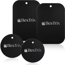 Metal Plate for Magnetic Mount with 3M Adhesive Set of 4 Extra Thin