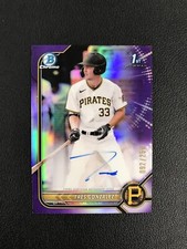 2022 Bowman Chrome Draft #CDA-TG Tres Gonzalez 1st Auto  Purple #/250 Pirates