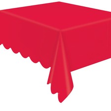 Red Paper Tablecloth – Rectangle Party Table Cover Party Decoration – Disposable