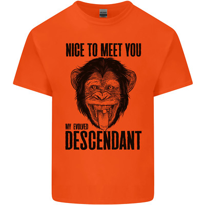Lustiges T-Shirt Schimpanse Evolved Nachkomme Affe Kinder Jungen Mädchen