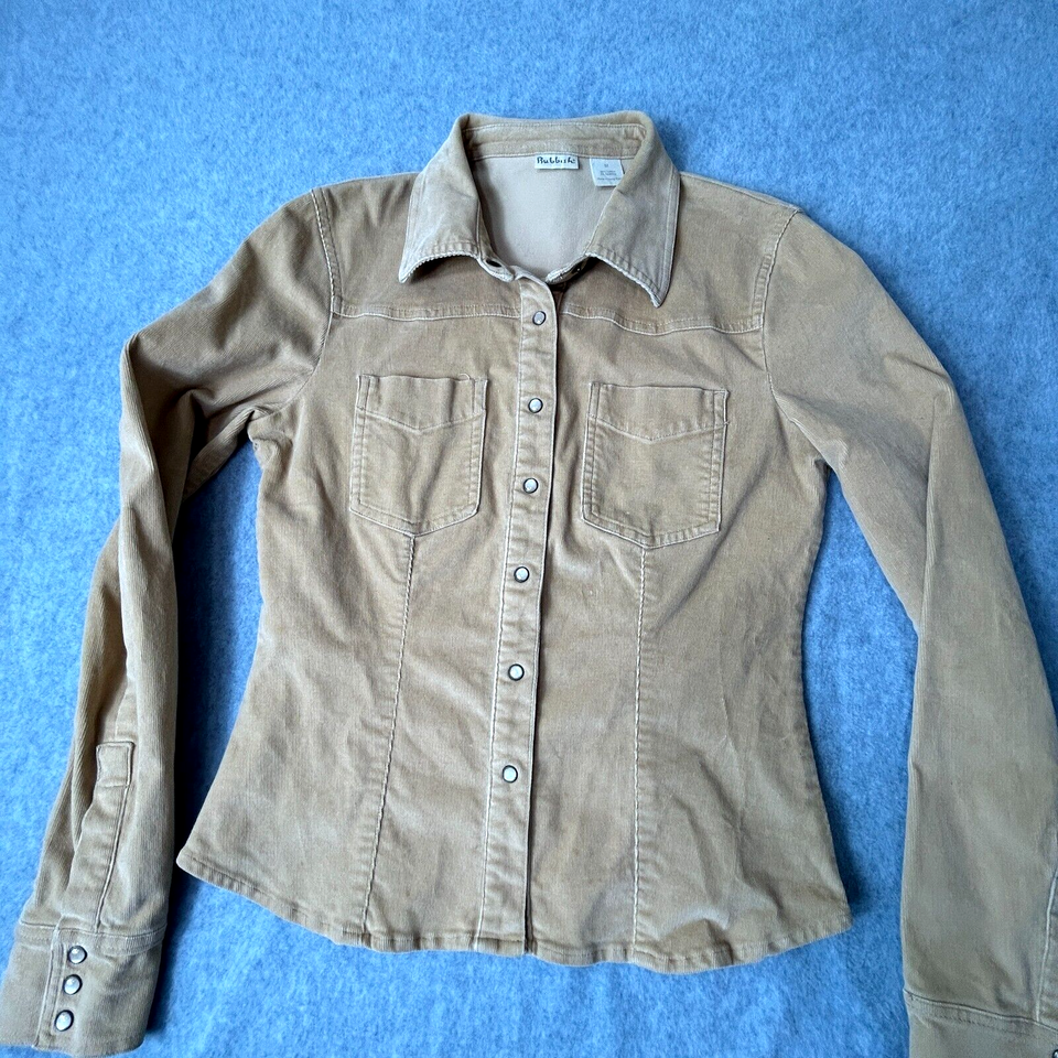 Rubbish Brand Jacket yellow Corduroy Size Medium Pockets Buttons Pearl