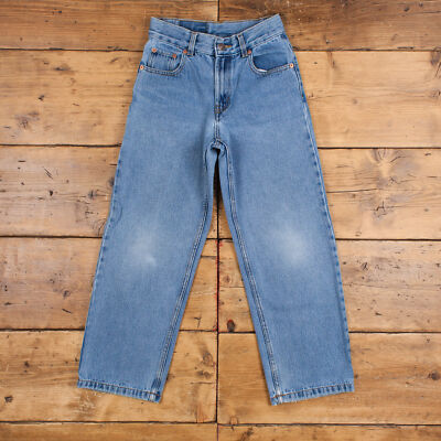 Vintage Levis Jeans 26 x 27 Stonewash Straight Blau Damen Orange Tab Denim