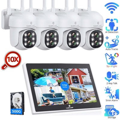 10inch Monitor 10Ch WiFi NVR Wireless Security Camera System Outdoor Auto Track