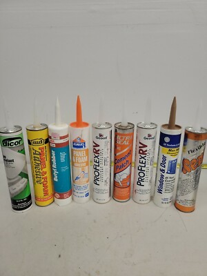 Set of different purpose acrylic etc adhesive sealants