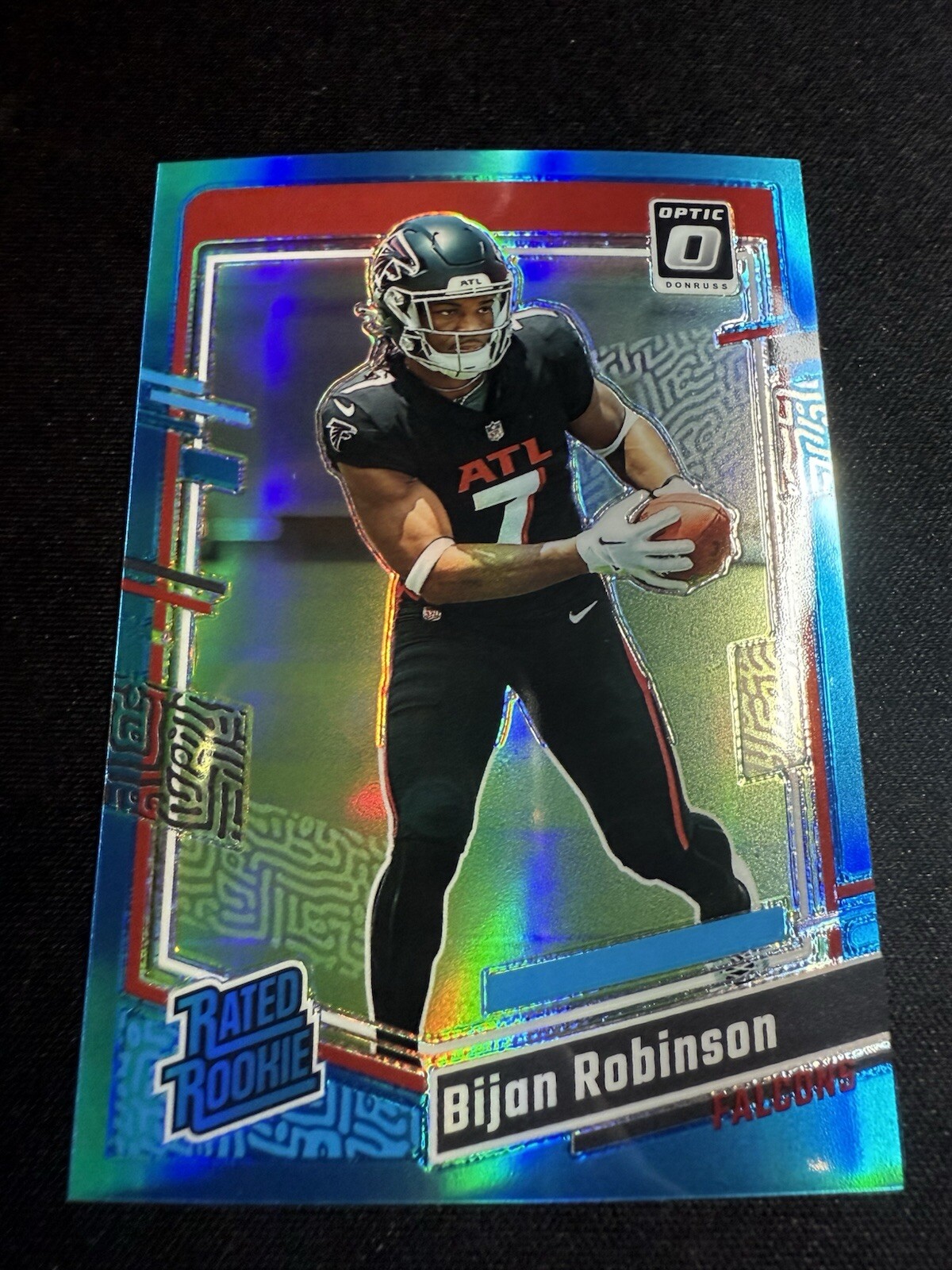 2023 Donruss Optic Bijan Robinson Aqua Prizm Rated Rookie /299 #206