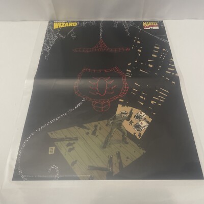 Vintage 90s double sided Wizard poster Witchblade Spider-Man Marvel Comics