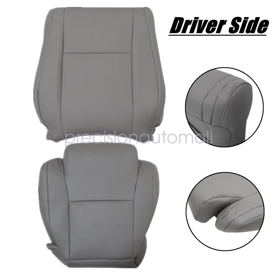 Cubierta de asiento de cuero inferior y superior del conductor gris grafito para Toyota Tundra 2007-2013 Foto 3 de 4