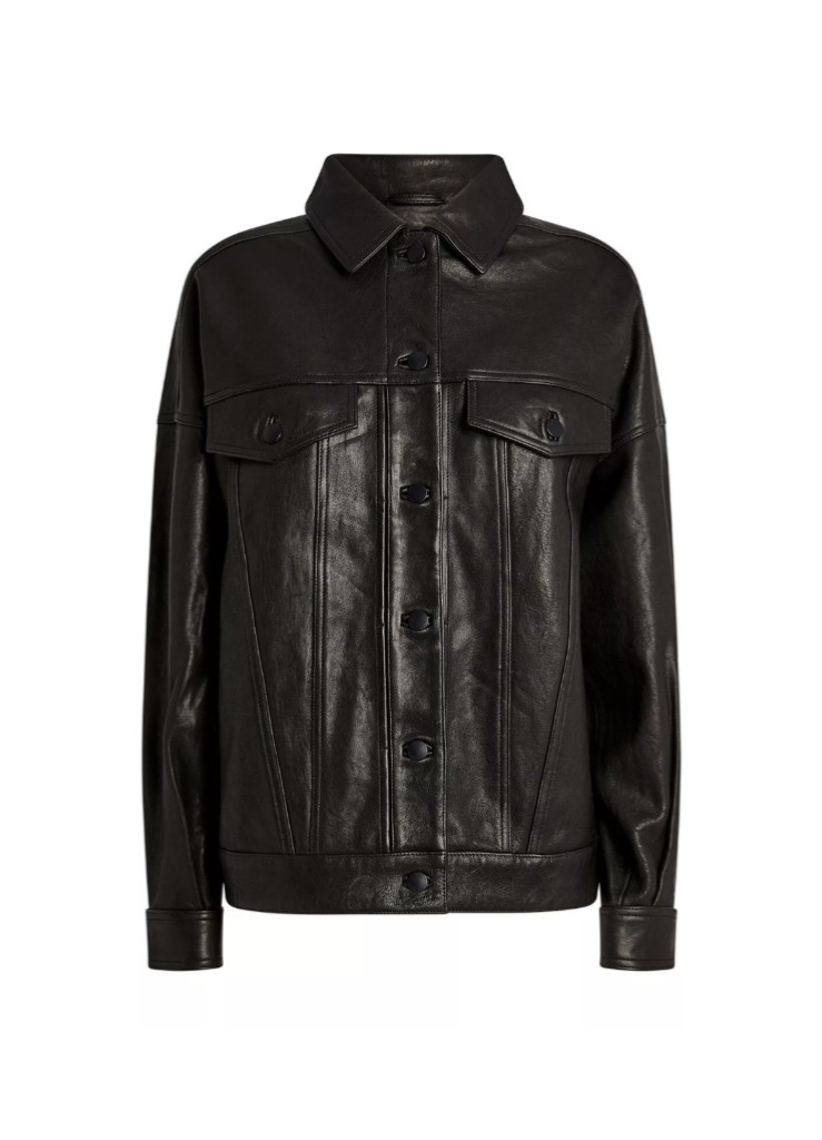 J Brand Leather Jacket small Black FWRD Elsa Hosk Retails $1200