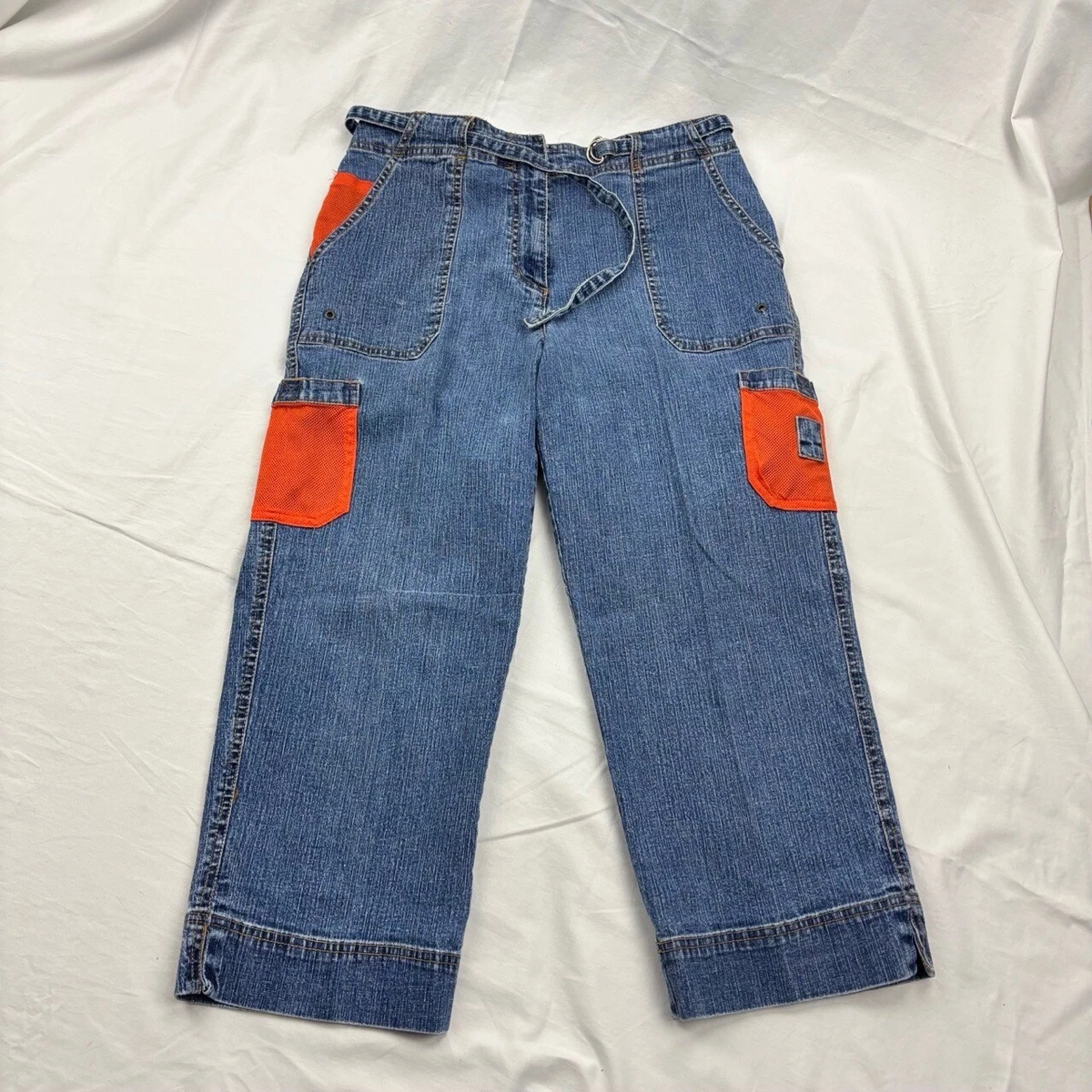 Pantalones Mujer Cintura Alta Pierna Ancha Arolina - Estilo Palazzo, Holgados, Con Bolsillos, Tela Poliéster - Talla M, Rayas Azules