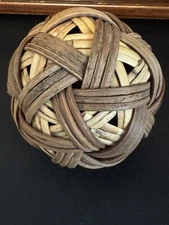 Rattan  Ball Woven Bamboo Wicker Balls Rustic Primitive Decor