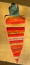 Spring or Easter Table Runner Carrot Home made 9" x 24"