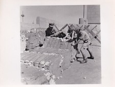 Original Press Photo WW2 Cotton Bales instead of Sandbags Cairo Bridge 15.9.42