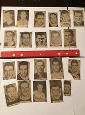1953 (?) Hockey French Newspaper Article Lot Face Cut Outs, See Photos,