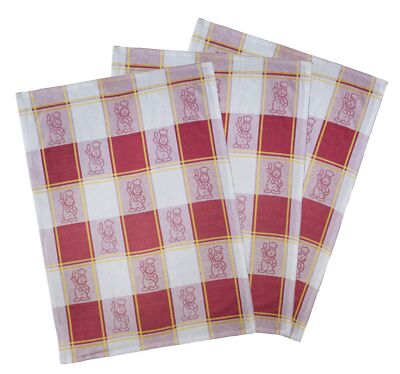 Caroline 3er Pack Geschirrtuch 50x70cm 100% Baumwolle Jacquard Koch