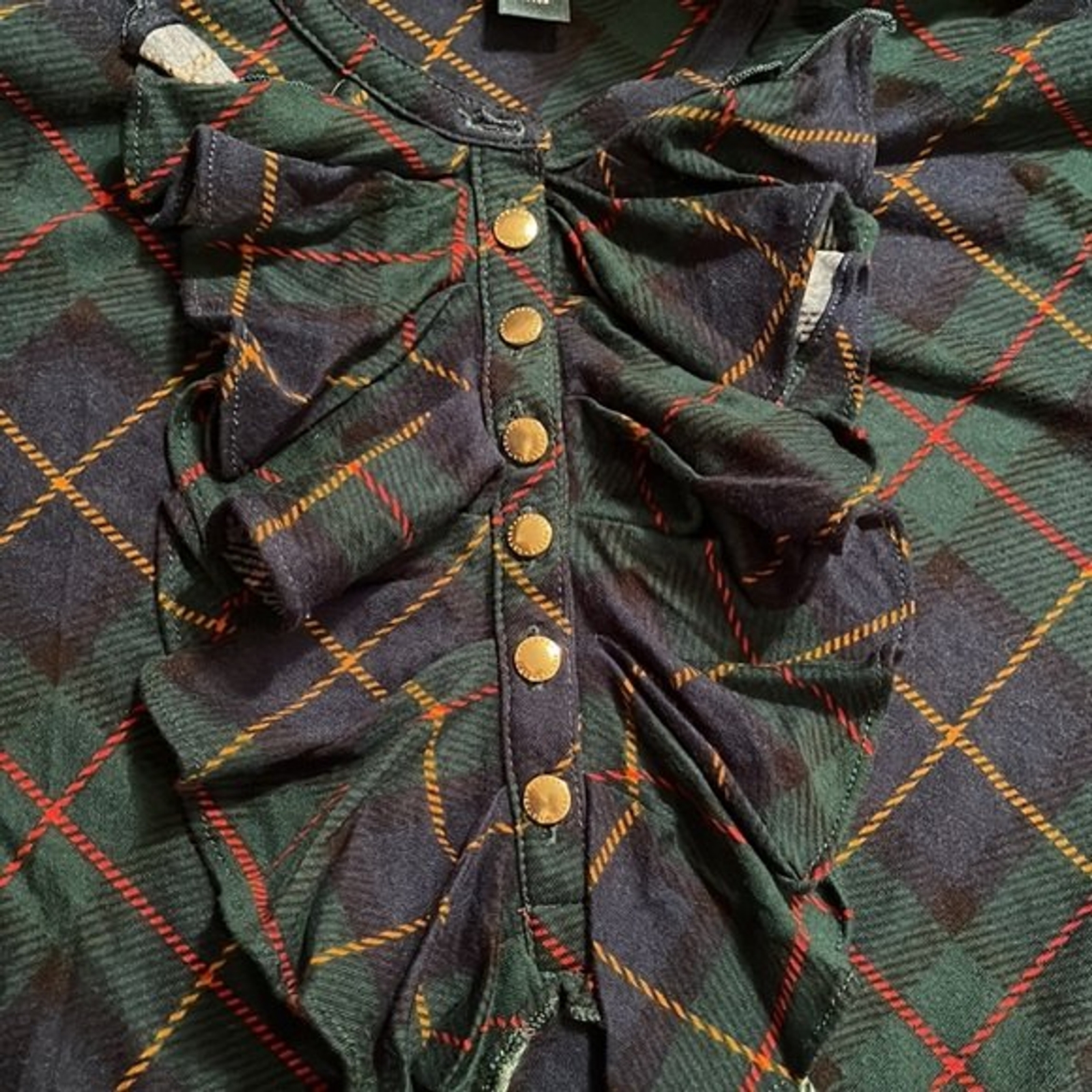 Lauren Ralph Lauren Plaid Ruffled Shirt Gem