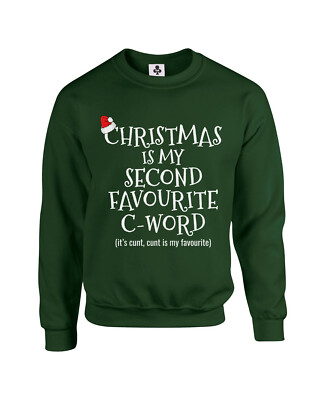 Christmas Is My Favourite C-Wort lustiger Weihnachtspullover Weihnachtssweatshirt