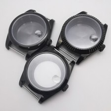 36mm/39mm sapphire black watch case fit NH35 NH36 Miyota 8215 ETA 2824 movement
