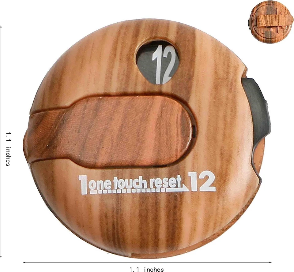 Mini contador de pontuação de tacadas de golfe sobressalente real premium para homens e mulheres amantes de golfe - Imagem 2 de 4