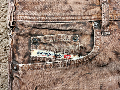 Diesel Zathan 674 Brown 32x32 32 Boot Cut Designer Luxury Denim