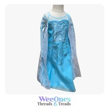 Disney Store Frozen Elsa Costume Dress Girls Size 3 NWT Sequin Cape Princess