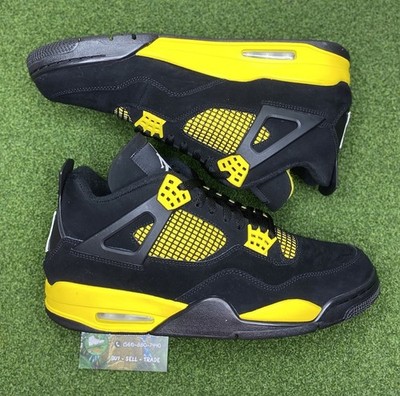 Size 12.5 - Air Jordan 4 Retro Thunder Yellow DH6927017 FAST SHIPPING AUTHENTIC