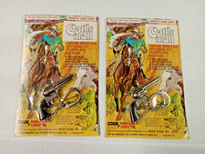 Vintage Cattle Man Key Chain Mini Single Shot Pistol Cap Gun, Unpunched cards