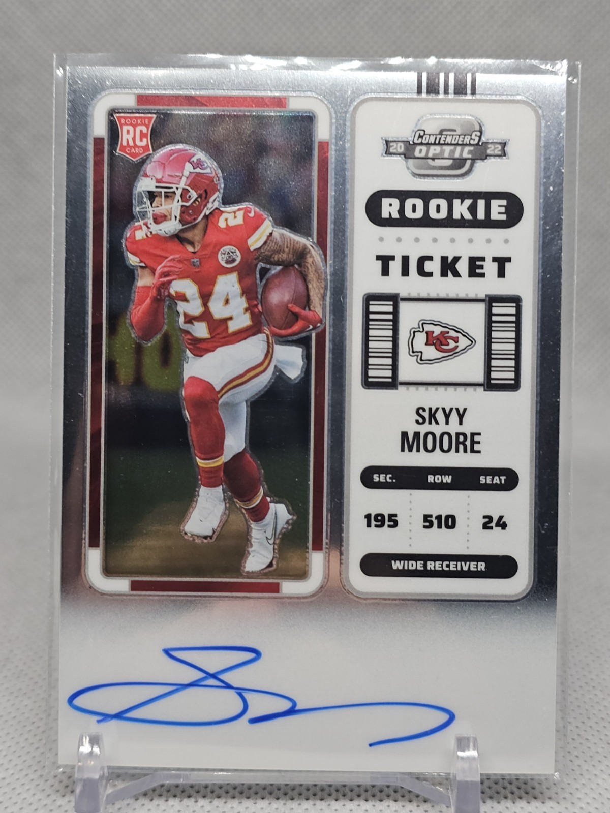 2022 Panini Contenders Optic Rookie Ticket Skyy Moore Auto #134