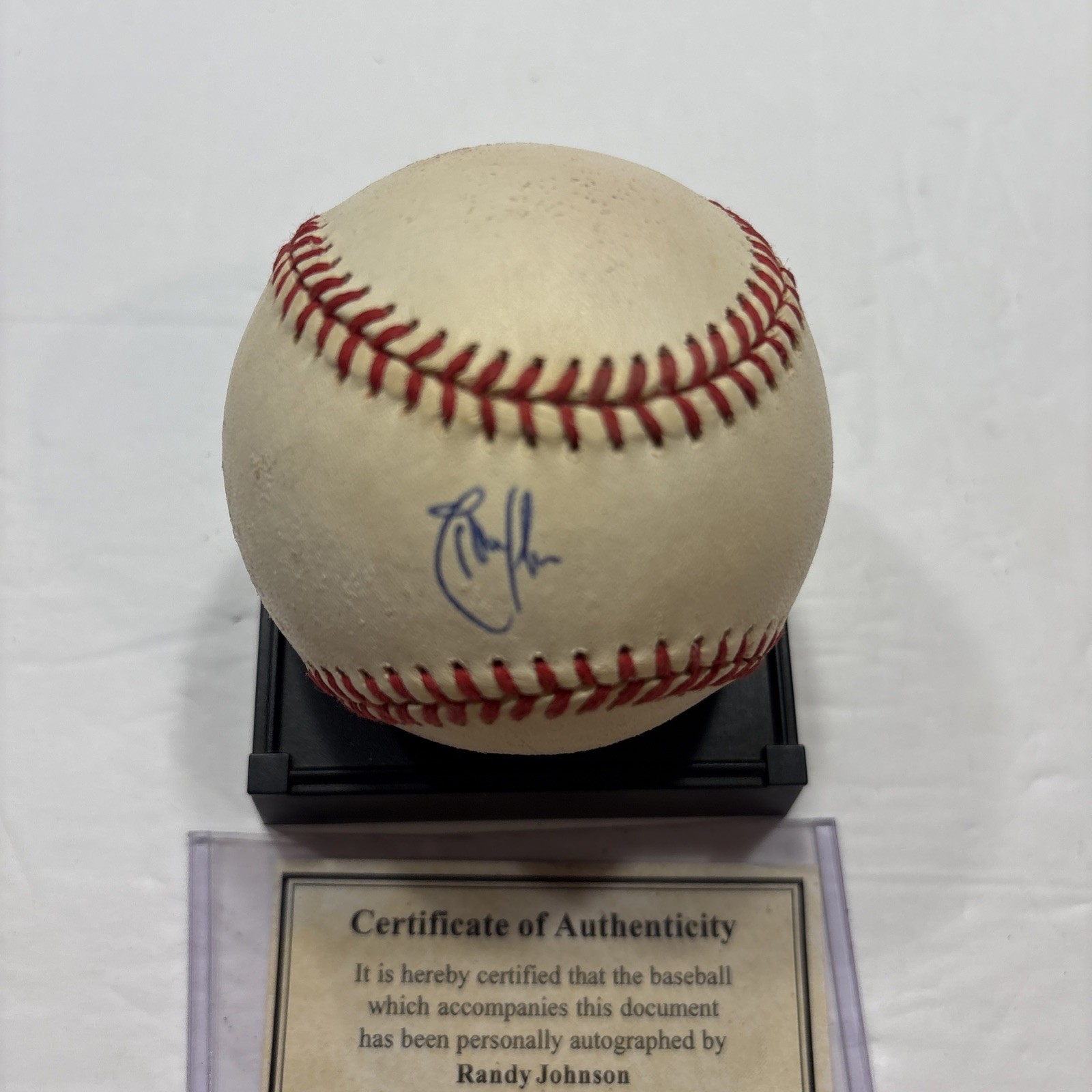 Randy Johnson Signed AUTO OMLB Baseball Diamondback Mariners Goldin MLB COA
