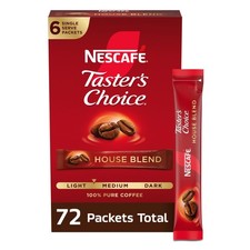 NESCAF&Eacute; Taster's Choice, Instant Coffee 0.63 Ounce (Pack of 12), House Blend