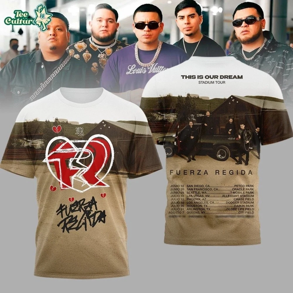 Fuerza Regida Pero No Te Enamores 2026 Stadium Tour Graphic Shirt 3D