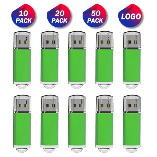 Lot 20/50/100PCS Green 128MB USB Flash Drive Storage Memory Stick Custom Logo
