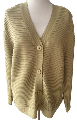 Adini 100% Baumwolle Strick Cardigan Langarm 4 durchgeknöpft vorne Gr. M