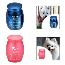 Pet Ash Urn Small Dog Urn for Ash Souvenir Aluminum Alloy Container Cremation
