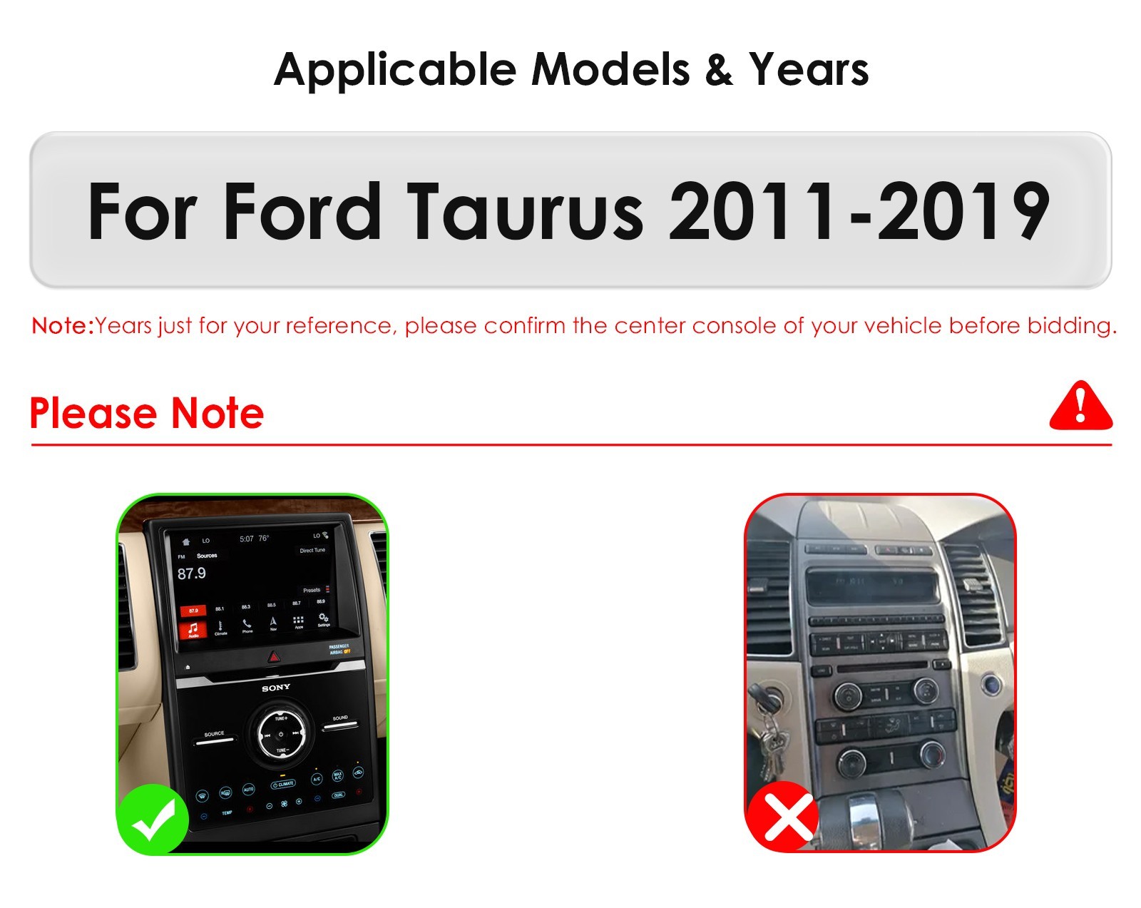 For Ford Taurus 2011-2019 CarPlay Car Stereo Radio GPS SWC 2G+32G 9.7"Android 14