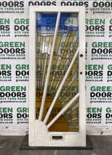 ART DECO SUNBURST DOOR FRONT STAINED GLASS LEADED RECLAIMED ORIGINAL 1920