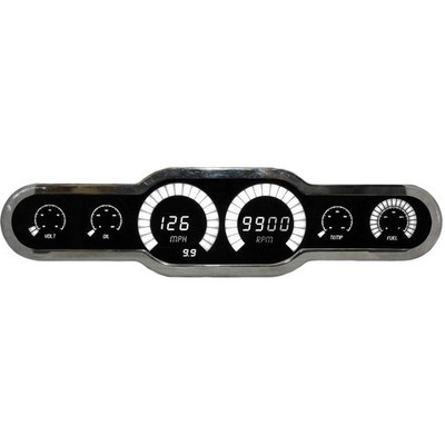 Intellitronix BG10002WC Bargraph 6 Gauge Panel Kit, White