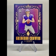 2024 JJ MCCARTHY ROOKIE SSP CASE HIT GRIDIRON CROWNS VIKINGS COLOR MATCH (RC)