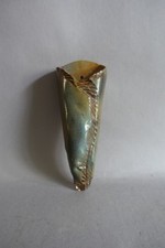 Vintage Signed Scarified Enamel Sandstone Applique Bouquet Box