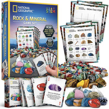 National Geographic Rock Bingo Game - Play Rock Bingo, Mineral Memory, Gemstone