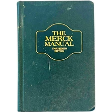 The Merck Manual 13th Edition, 1977,  Tabbed - Hardcover Book