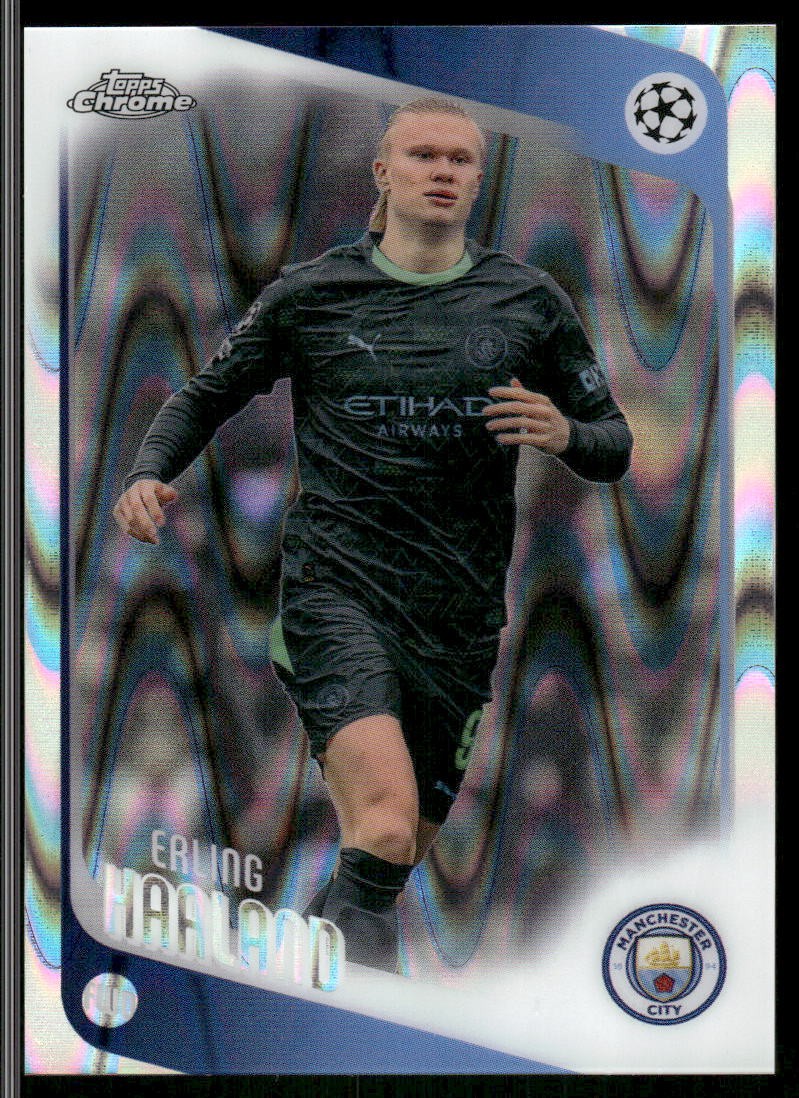 2025-26 Topps Chrome #181 Erling Haaland Raywave Refractor