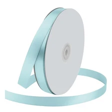 5/8" Wide x 100-Yards Single Face Baby Blue Satin Ribbon for Crafts Gifts