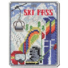 Ski Pass Beaded Cross Stitch Kit Mill Hill Winter Holiday 2025 MH182533