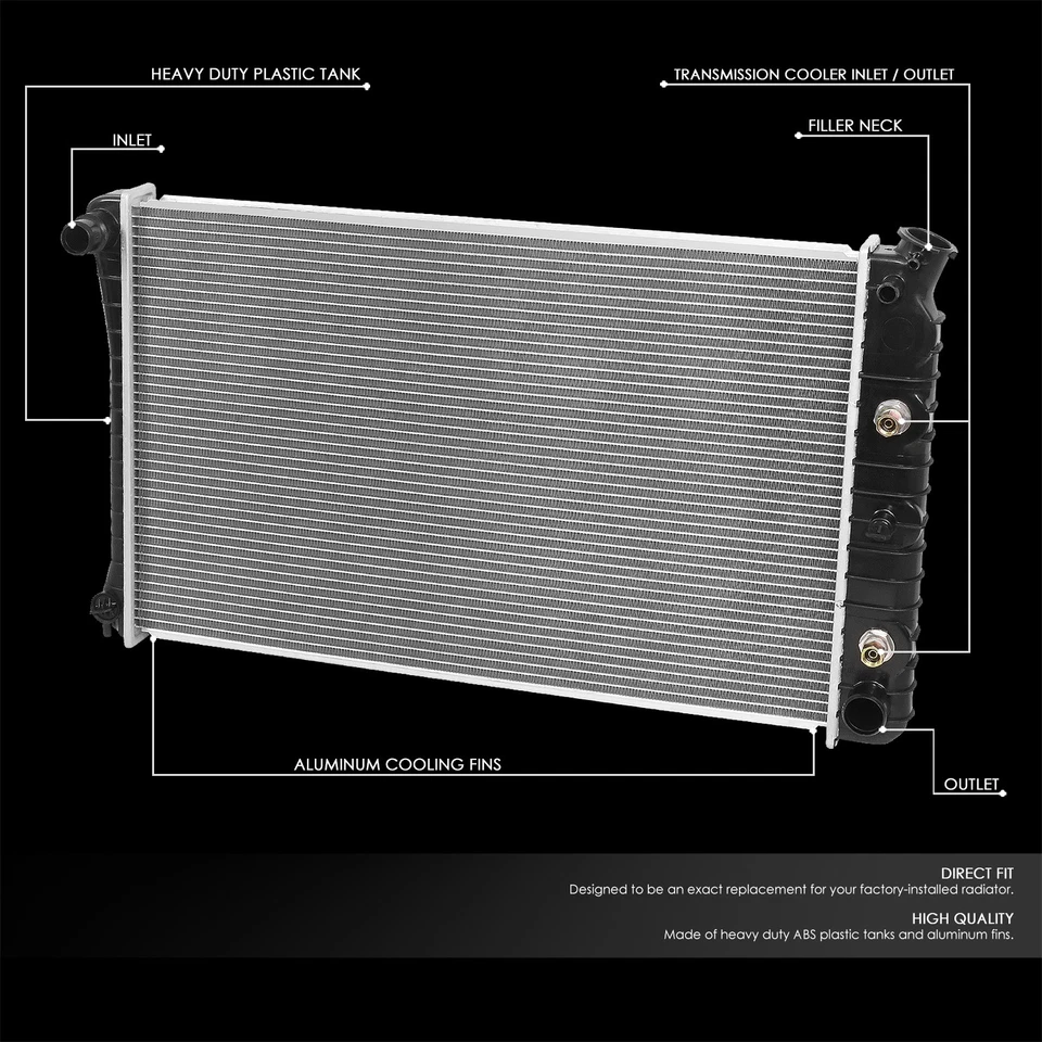 {DPI161}OE Style Aluminum Cooling Radiator for Buick Cadillac Chevy GMC 68-89 - Image 2 of 4