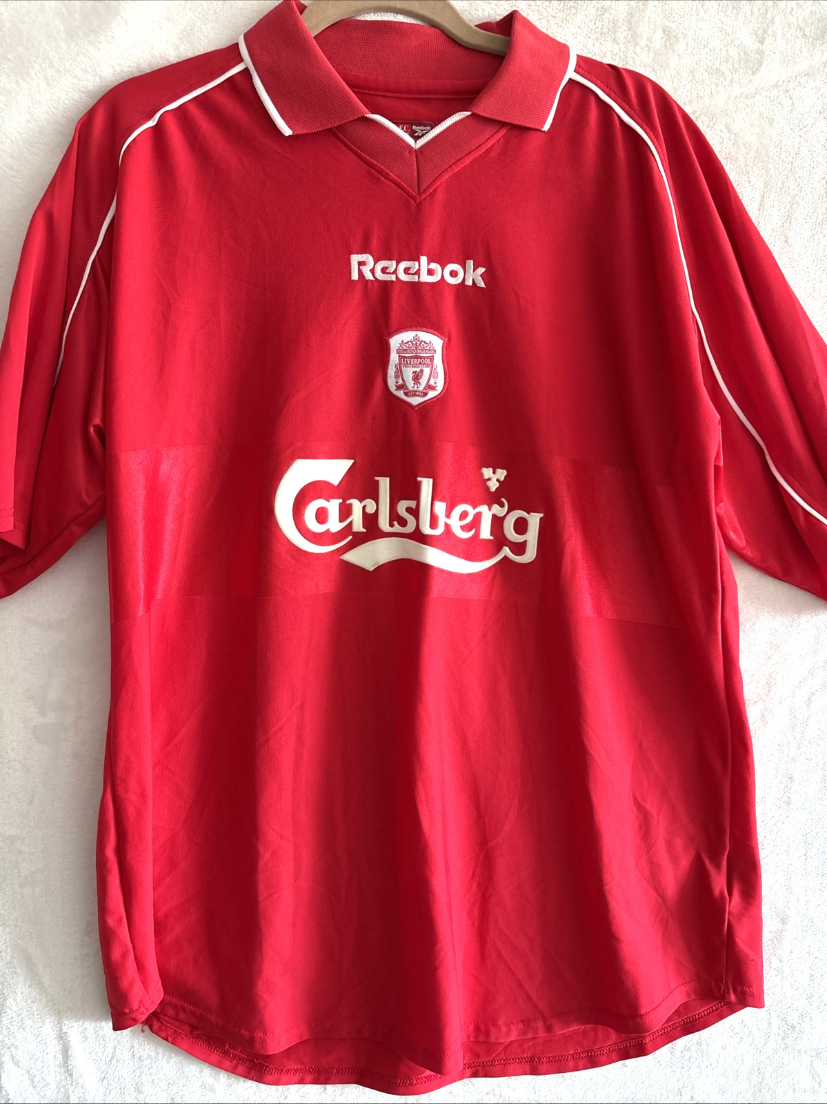 Vintage Liverpool FC 2000-2001 Authentic Home Football Soccer Jersey Kit 46/48”