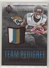 2017 Panini Majestic Team Pedigree Materials Red 3/10 Allen Hurns #JJ-AH xr1