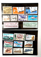 * Lot de 18 timbres sur les Transports - Monde