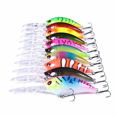 10PCS Lot Crankbait 12cm/21g Minnow Fishing Lure Hook Tackle Hard Bait Wobbler
