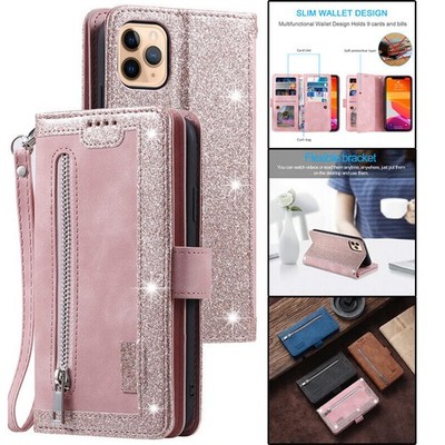 For iPhone 16 15 14 13 12 11 Plus Pro Max XS 8/7 Case Leather Wallet Flip Cover